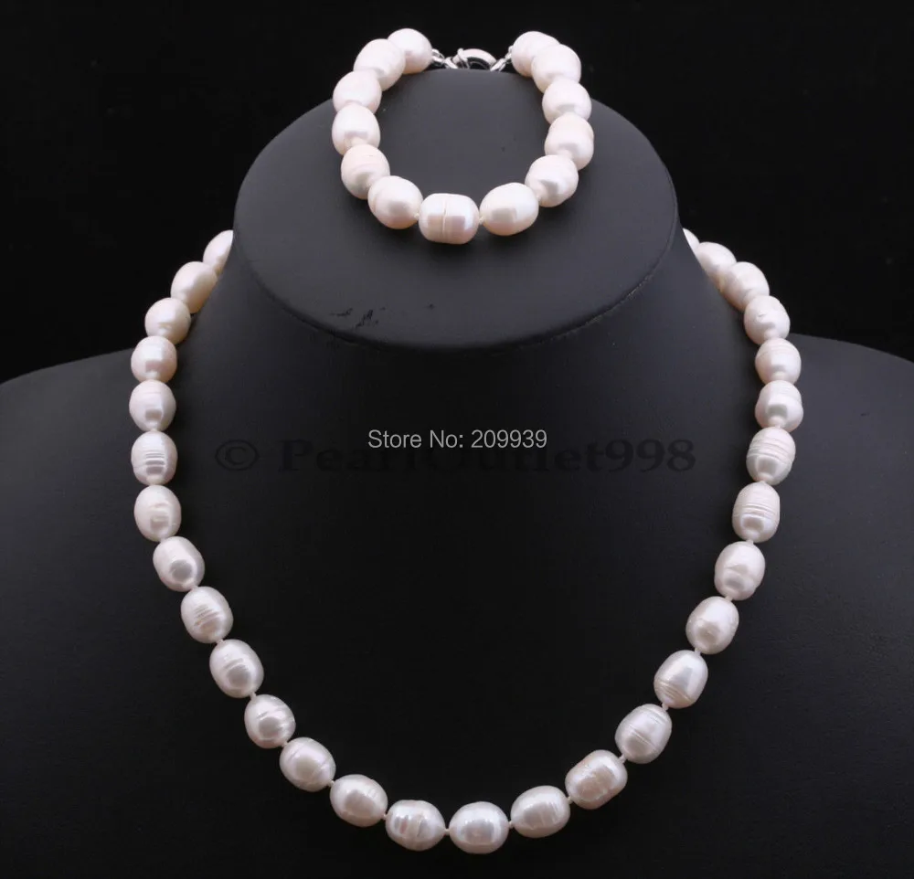 huij 003611 BIG 10*12MM RICE SHAPE NATURAL WHITE FRESHWATER PEARL NECKLACE & BRACELE SET
huij 003611 BIG 10*12MM RICE SHAPE NATURAL WHITE FRESHWATER PEARL NECKLACE & BRACELE SET