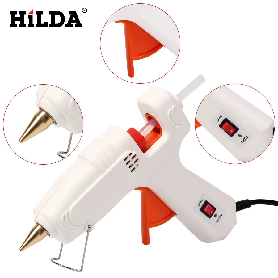 HILDA Hot Melt Glue Gun Industrial Electric Silicone Guns Thermo Gluegun Repair Heat Tools For Metal/Wood Working DIY
HILDA Hot Melt Glue Gun Industrial Electric Silicone Guns Thermo Gluegun Repair Heat Tools For Metal/Wood Working DIY