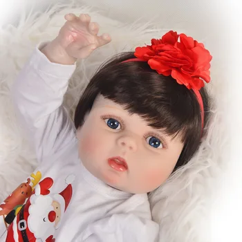 57CM Soft Silicone Reborn Baby Doll Girl Toys Lifelike Bebes reborn Boneca Full VInyl Fashion Dolls xmas gift
57CM Soft Silicone Reborn Baby Doll Girl Toys Lifelike Bebes reborn Boneca Full VInyl Fashion Dolls xmas gift