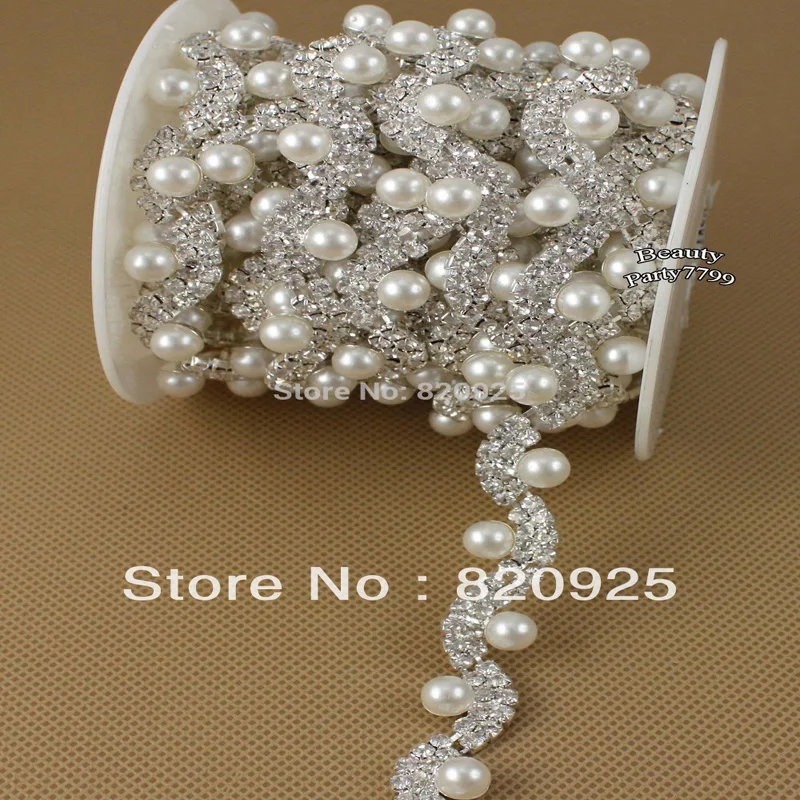 1Yard Pretty Clear Rhinestone White Faux Pearl Applique Costume Sewing Trims R2011S
1Yard Pretty Clear Rhinestone White Faux Pearl Applique Costume Sewing Trims R2011S