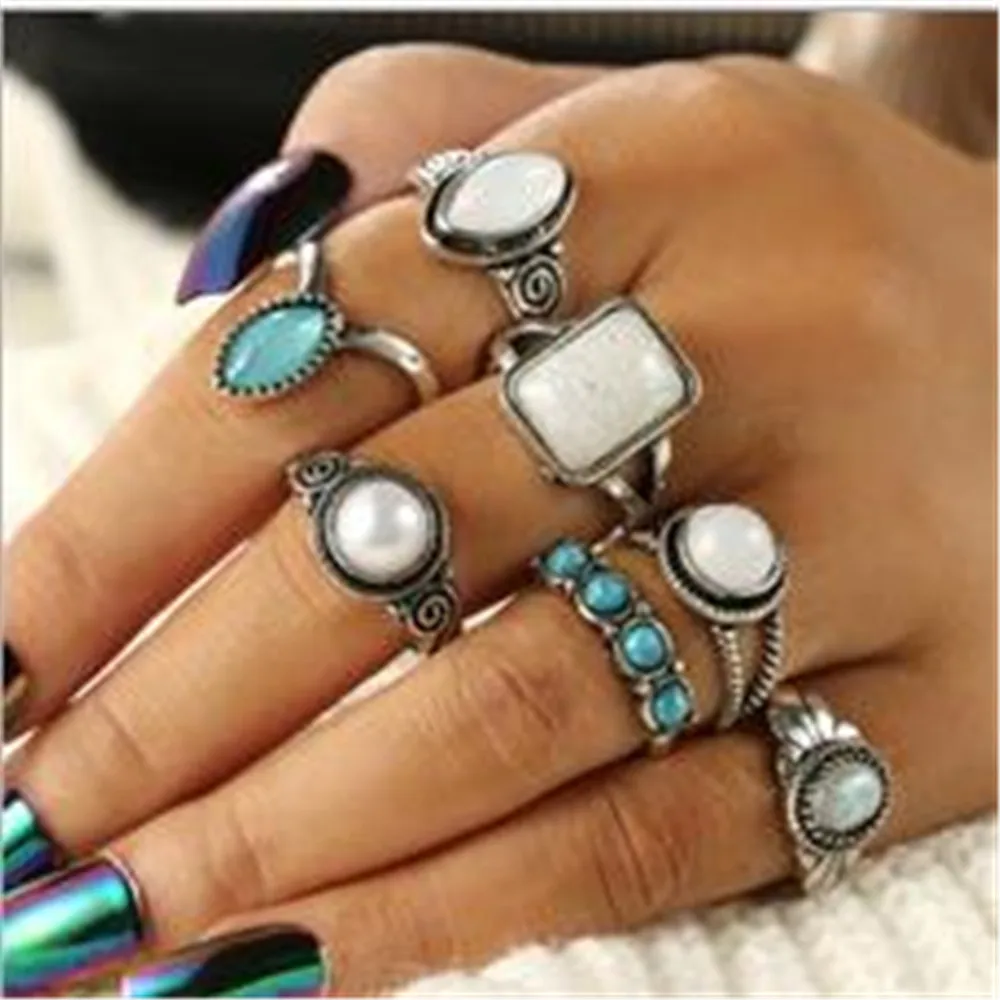 YKNRBPH Fashion Imitation Pearl Ring any Occasion Water Drop Artificial Gem 7 Piece /Set Party Rings
YKNRBPH Fashion Imitation Pearl Ring any Occasion Water Drop Artificial Gem 7 Piece /Set Party Rings