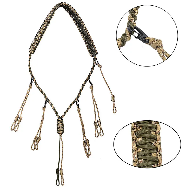 Hunting Military Grade 550 Paracord Hand Braided Secures 5 Calls Adjustable Loops for Duck
Hunting Military Grade 550 Paracord Hand Braided Secures 5 Calls Adjustable Loops for Duck