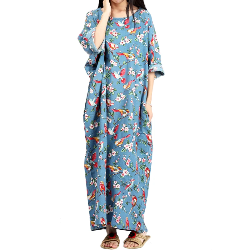 LZJN Plus Size Floral Women Dress 2019 Summer Long Maxi Dress Short Sleeve Cotton Linen Gown Dress Vestidos Robe Longues Ete
LZJN Plus Size Floral Women Dress 2019 Summer Long Maxi Dress Short Sleeve Cotton Linen Gown Dress Vestidos Robe Longues Ete