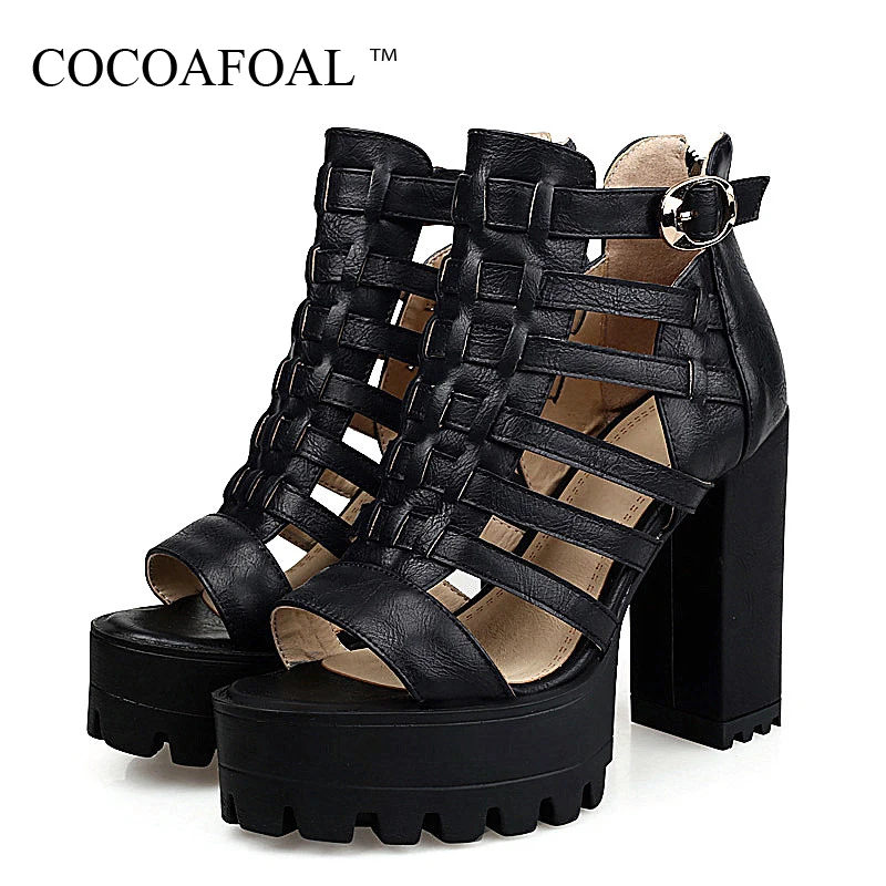 COCOAFOAL Woman High Heeled Shoes Gladiator Sandals Women Fashion Black White Sexy Women Open Toe Heels Gladiator Sandals 33 43
COCOAFOAL Woman High Heeled Shoes Gladiator Sandals Women Fashion Black White Sexy Women Open Toe Heels Gladiator Sandals 33 43