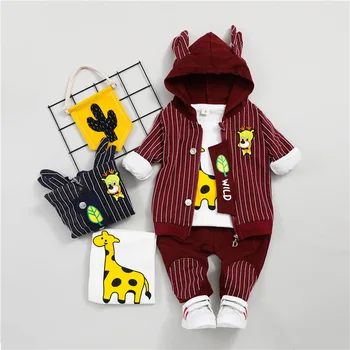Boy Girl 3PCS Clothing Set 2018 Kids Cartoon Giraffe Sport Suit Children Spring Autumn Striped Costumes Baby Clothes Set
Boy Girl 3PCS Clothing Set 2018 Kids Cartoon Giraffe Sport Suit Children Spring Autumn Striped Costumes Baby Clothes Set