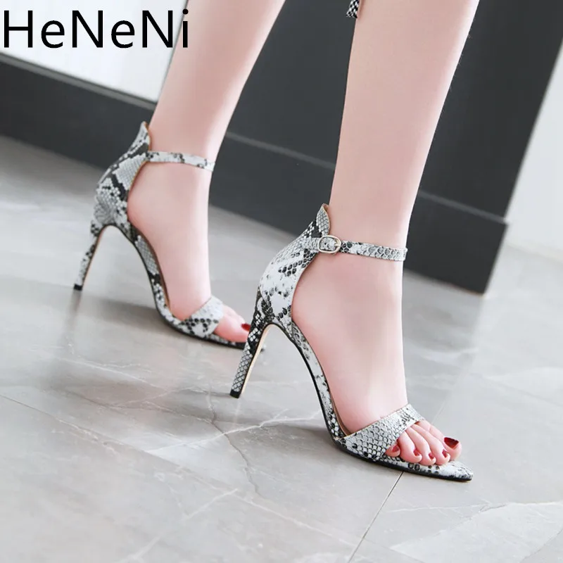 Shoes Women Ankle Strap Sandals Snake Print 10CM Stiletto heel Fashion Sexy Peep toe Ladies sandalias mujer 2019 New Women Sanda
Shoes Women Ankle Strap Sandals Snake Print 10CM Stiletto heel Fashion Sexy Peep toe Ladies sandalias mujer 2019 New Women Sanda