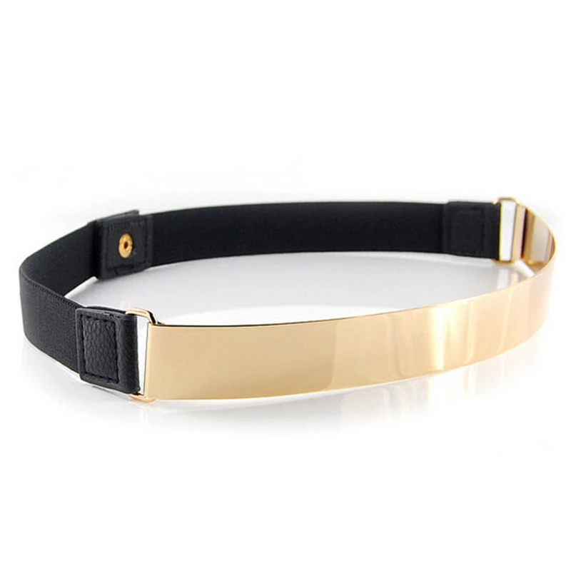 Women's Belt Elastic Mirror Metal Waist Belt Metallic Bling Gold Plate Wide Obi Band for Women Female Accessories Dress
Women's Belt Elastic Mirror Metal Waist Belt Metallic Bling Gold Plate Wide Obi Band for Women Female Accessories Dress