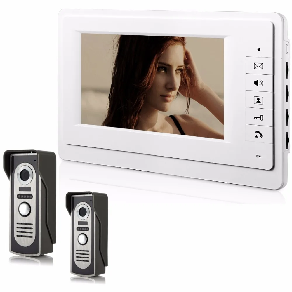 700TVL 7 Inch LCD Monitor 2IN1 Wired Intercom Video Door Phone XSL-70F-M | Безопасность и защита