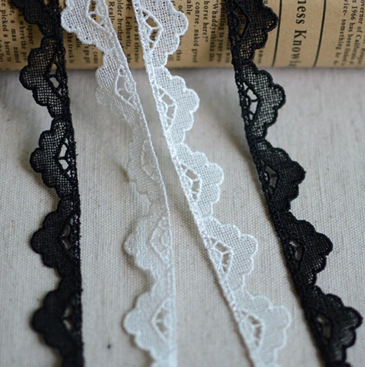 5 Meters/lot 1.5cm Width Off White Black Costume Decor Trimming Embroidery Sew DIY Craft Wave Lace Trim New 
5 Meters/lot 1.5cm Width Off White Black Costume Decor Trimming Embroidery Sew DIY Craft Wave Lace Trim New