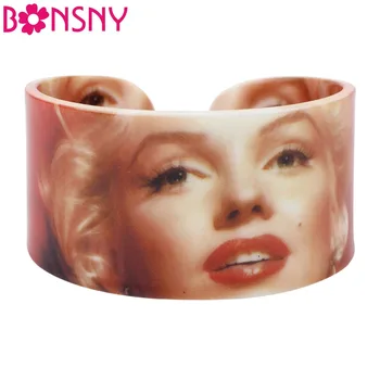 Bonsny Sexy Acrylic Marilyn Monroe Pattern Love Wide Bracelets Bangles Fashion Jewelry For Women New 2017 Charm Manchette Bijoux
Bonsny Sexy Acrylic Marilyn Monroe Pattern Love Wide Bracelets Bangles Fashion Jewelry For Women New 2017 Charm Manchette Bijoux