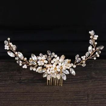 FORSEVEN Gold Color Wire Bridal Hair Comb Wedding Hair Accessories Pearl Tiaras Hairband Hair Jewelry Headpiece Hair Decoration
FORSEVEN Gold Color Wire Bridal Hair Comb Wedding Hair Accessories Pearl Tiaras Hairband Hair Jewelry Headpiece Hair Decoration