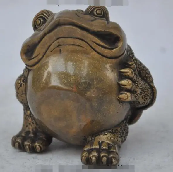 S06396 Chinese bronze fengshui Wealth Animal Golden Toad Spittor money Lucky statue discount 30% (C0324)
S06396 Chinese bronze fengshui Wealth Animal Golden Toad Spittor money Lucky statue discount 30% (C0324)