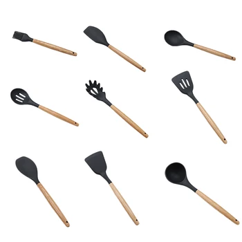 Wooden Silicone Spatula Soup Ladle Slotted Shovel Spoon No-Stick Home Kitchen Cooking Tools
Wooden Silicone Spatula Soup Ladle Slotted Shovel Spoon No-Stick Home Kitchen Cooking Tools