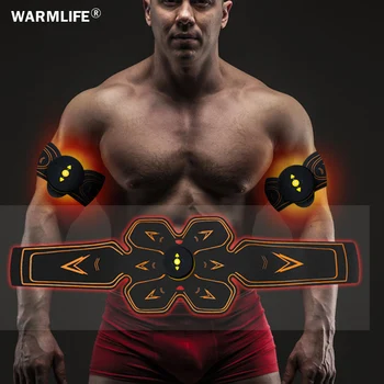 Men Women USB Smart EMS Abdominal Muscle Stimulator Exerciser Set Training Weight Loss Slimming Massager Fitness Machine