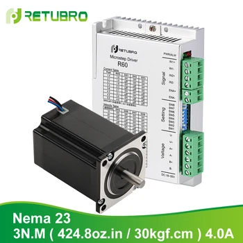 CNC Router Kit 1pc Stepper Motor 1pc Stepper Driver Nema 23 24 R60+57A3 24-50VDC Power Voltage 3NM 2 Phase 4 wires 4A
CNC Router Kit 1pc Stepper Motor 1pc Stepper Driver Nema 23 24 R60+57A3 24-50VDC Power Voltage 3NM 2 Phase 4 wires 4A