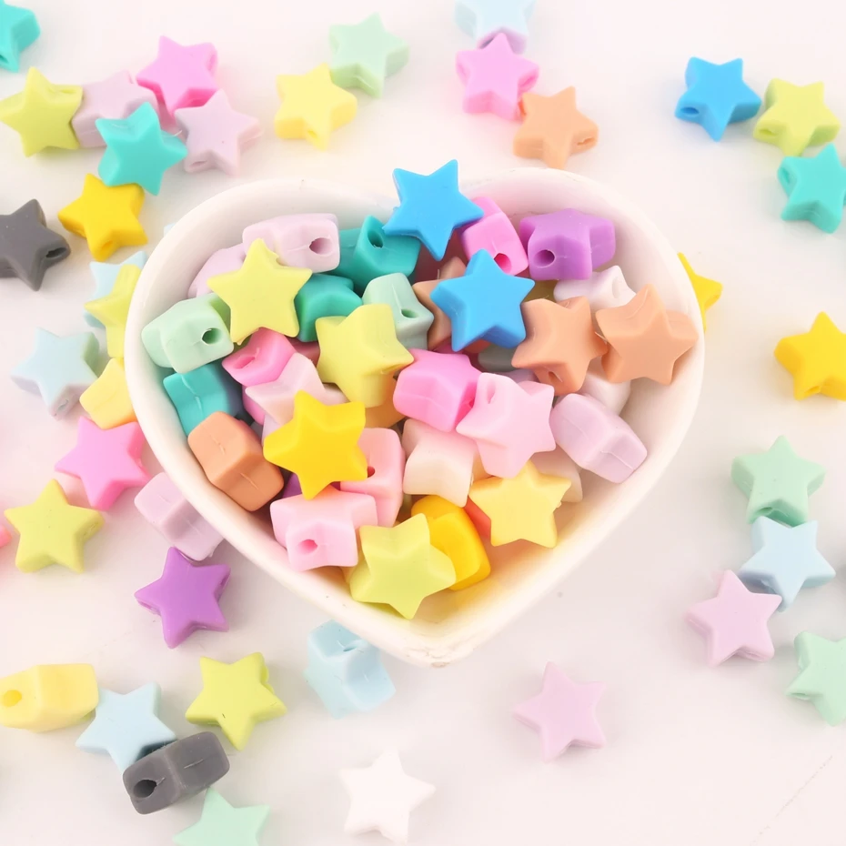Let's Make 10pc Candy 13 Color Teether Silicone Beads Star Shape For Pacifier Clips DIY Cute Teething Toys Gifts Silicone Beads
Let's Make 10pc Candy 13 Color Teether Silicone Beads Star Shape For Pacifier Clips DIY Cute Teething Toys Gifts Silicone Beads