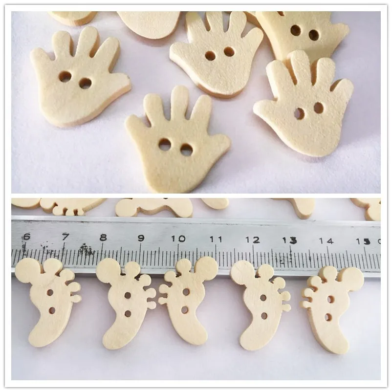 100pcs Wooden Cartoon Animal Feet Button Wood Button DIY Hand-made Accessories Creative
100pcs Wooden Cartoon Animal Feet Button Wood Button DIY Hand-made Accessories Creative