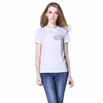 YEMUSEED H644 2016 Hot Summer Women T Shirt Brandy Melville Harajuku White T-Shirt Tops But Psycho Print Funny Tees
YEMUSEED H644 2016 Hot Summer Women T Shirt Brandy Melville Harajuku White T-Shirt Tops But Psycho Print Funny Tees