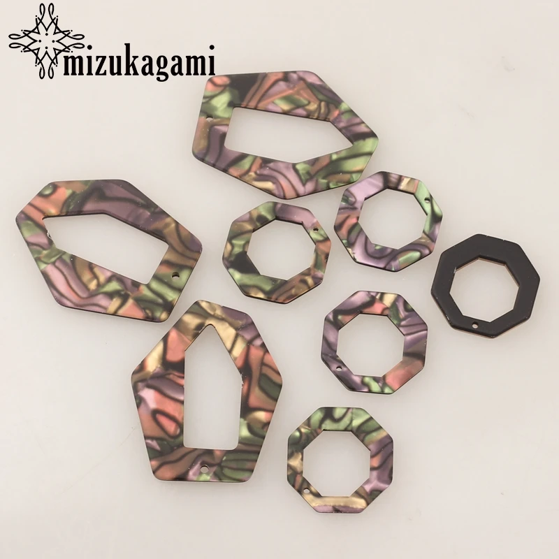 Acetic Acid Resin Charms Pendant Imitation Abalone Geometric Shell Charms 6pcs/lot For DIY Jewelry Earrings Making Accessories
Acetic Acid Resin Charms Pendant Imitation Abalone Geometric Shell Charms 6pcs/lot For DIY Jewelry Earrings Making Accessories