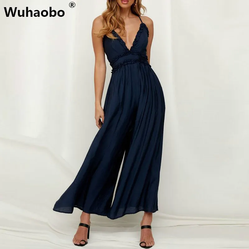 Wuhaobo Spaghetti Strap Ruffles Jumpsuit Romper Summer Sexy Backless Long Pants Women Jumpsuit Female Red Jumpsuit Overalls
Wuhaobo Spaghetti Strap Ruffles Jumpsuit Romper Summer Sexy Backless Long Pants Women Jumpsuit Female Red Jumpsuit Overalls