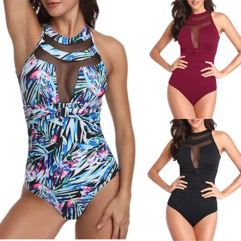 Bikini 2020 mujer Sexy Women One Piece High Neck V-Neckline Tankini Mesh Ruched Monokini Swimwear suit Biki Swimwear Biquini
Bikini 2020 mujer Sexy Women One Piece High Neck V-Neckline Tankini Mesh Ruched Monokini Swimwear suit Biki Swimwear Biquini