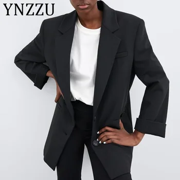 YNZZU Elegant Notched Collar Blazer Women New Single Breasted Yellow Black Pockets Loose Office Wear Coats blazer mujer AO968
YNZZU Elegant Notched Collar Blazer Women New Single Breasted Yellow Black Pockets Loose Office Wear Coats blazer mujer AO968