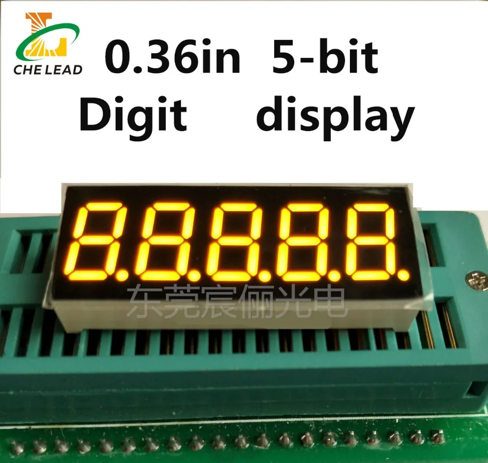 5 Bits Digital Tube Led Display 7 Segment Yellow 0.36 inch Wholesale common cathode/anode 0.36" 0.36in four digits display
5 Bits Digital Tube Led Display 7 Segment Yellow 0.36 inch Wholesale common cathode/anode 0.36" 0.36in four digits display