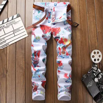 Mens Skinny Jeans Men New Fashion Casual Colored Print Moto&Biker Denim Pencil Pants High Quality Cotton Cowboy Denim Pants
Mens Skinny Jeans Men New Fashion Casual Colored Print Moto&Biker Denim Pencil Pants High Quality Cotton Cowboy Denim Pants