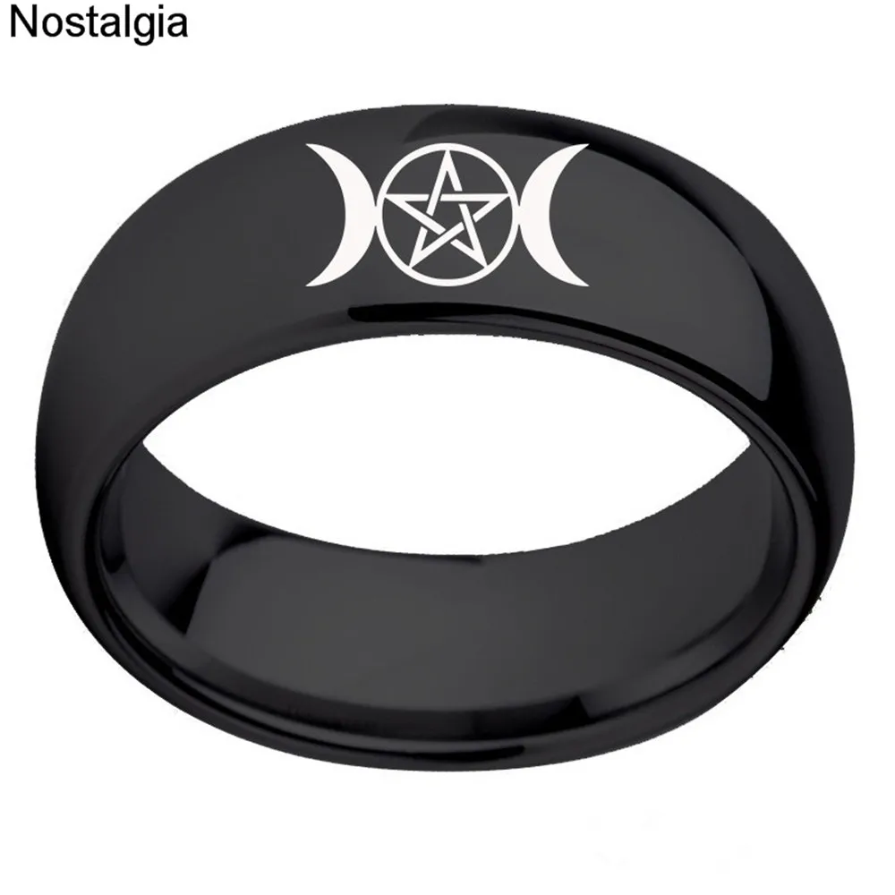 WICCA Triple Moon Goddess Punk Pagan Pentagram Moon Ring For Men Women Witchcraft Jewelry Free Shiping 2019
WICCA Triple Moon Goddess Punk Pagan Pentagram Moon Ring For Men Women Witchcraft Jewelry Free Shiping 2019