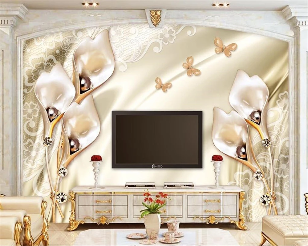 Beibehang Luxury Tulip Jewelery Photo Wallpaper papel mural Deluxe Living Room Background wall murals wallpaper for walls 3 d
Beibehang Luxury Tulip Jewelery Photo Wallpaper papel mural Deluxe Living Room Background wall murals wallpaper for walls 3 d