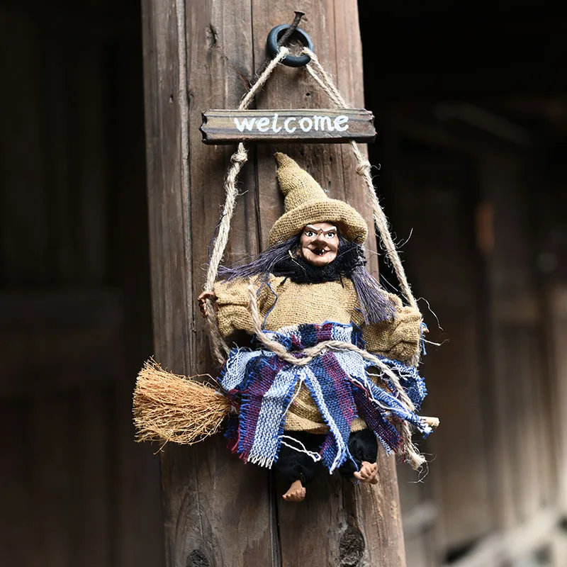 Welcome Sign Halloween Witch Decoration Props Horror Halloween Hanging Ghost Doll Witch Broom Toy Scary Party Bar DIY Decoration
Welcome Sign Halloween Witch Decoration Props Horror Halloween Hanging Ghost Doll Witch Broom Toy Scary Party Bar DIY Decoration