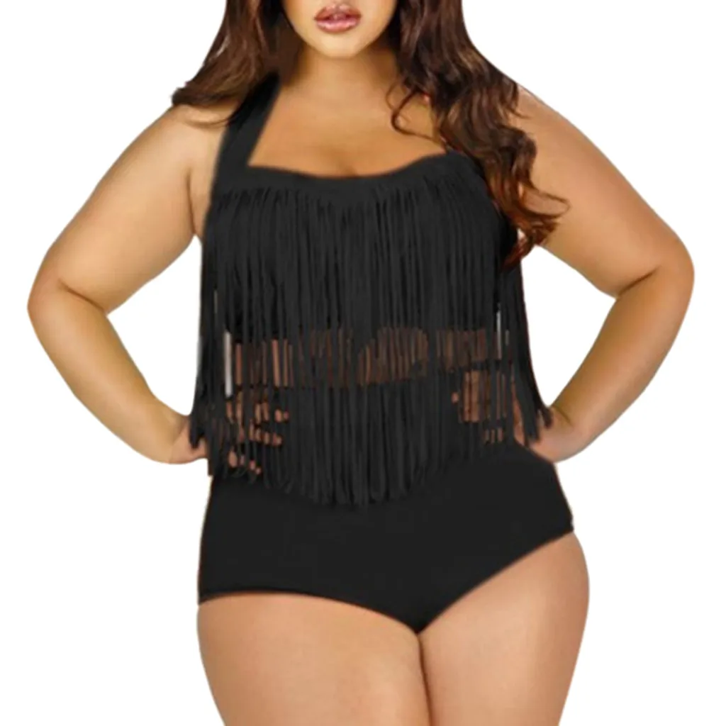 Swimwear Women Plus Size Sexy Two Piece Tassels Bikini Monokini Swimwear Beach Bathing Suit Underwire With Pad Fringed Swimsuit
Swimwear Women Plus Size Sexy Two Piece Tassels Bikini Monokini Swimwear Beach Bathing Suit Underwire With Pad Fringed Swimsuit
