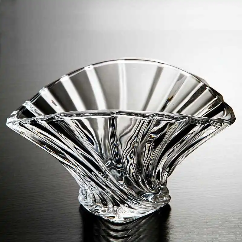 Creative Fan Shape Crystal Glass Fruit Plate Home Decor Glass Candy Box Kitchen Tableware Adornment Present Craft Accessories
Creative Fan Shape Crystal Glass Fruit Plate Home Decor Glass Candy Box Kitchen Tableware Adornment Present Craft Accessories