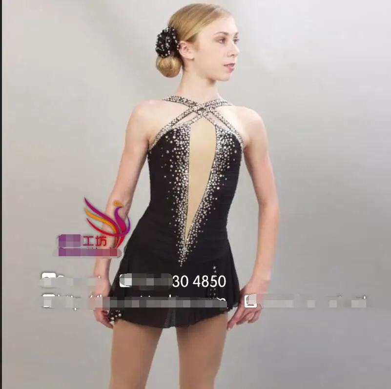black figure skating dresses for women competition skating dress custom to figure skating high elastic free shipping
black figure skating dresses for women competition skating dress custom to figure skating high elastic free shipping