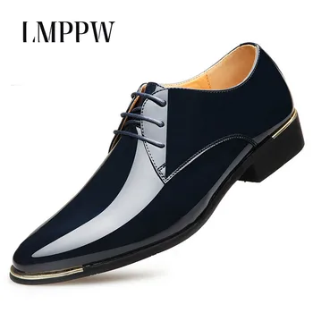 2019 Autumn Men's Business Suit Leather Shoes Pointed Wedding Shoes for Men Oxfords Patent Leather Men Flat Dress Formal Shoes
2019 Autumn Men's Business Suit Leather Shoes Pointed Wedding Shoes for Men Oxfords Patent Leather Men Flat Dress Formal Shoes