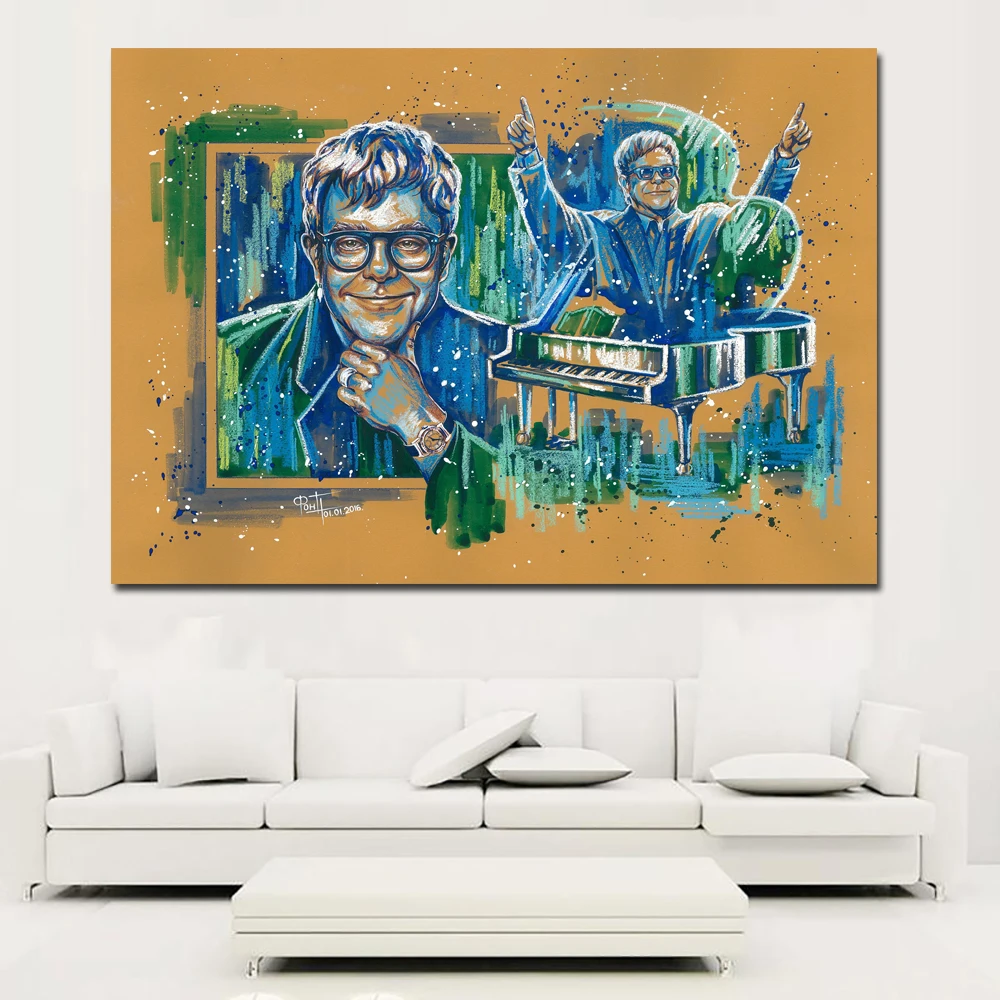 SELFLESSLY Painting Art Men Elton John Smile Glasses Abstract Painting Art Vintage Posters Photos Home decoration free shipping
SELFLESSLY Painting Art Men Elton John Smile Glasses Abstract Painting Art Vintage Posters Photos Home decoration free shipping