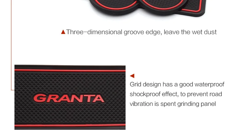 smabee Gate slot pad Interior Door Pad/Cup For LADA GRANTA Non-slip mats red/blue/white mats