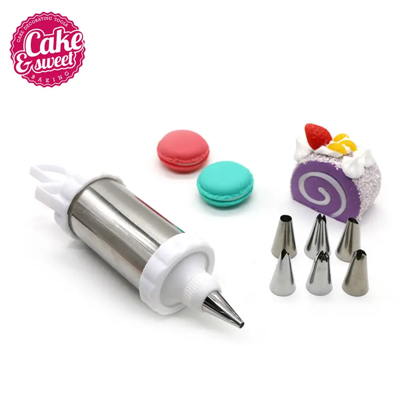 8-Pieces Set Cake Decorating Syringe Icing Piping Gun with Stainless Steel Pastry Tips Nozzles DIY Icing Piping Cream Pastry Set
8-Pieces Set Cake Decorating Syringe Icing Piping Gun with Stainless Steel Pastry Tips Nozzles DIY Icing Piping Cream Pastry Set