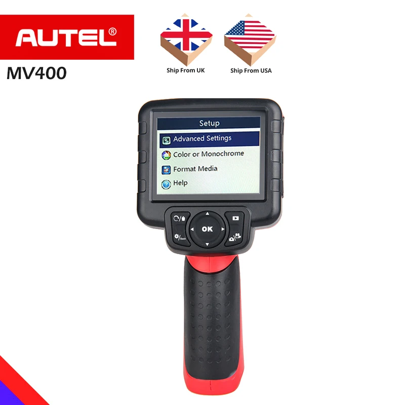 AUTEL MV400 Maxivideo MV400 8.5mm Digital Videoscope Image Head Inspection Camera Diagnostic tool OBD2 obd Code Reader eobd scan
AUTEL MV400 Maxivideo MV400 8.5mm Digital Videoscope Image Head Inspection Camera Diagnostic tool OBD2 obd Code Reader eobd scan