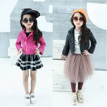 Kindstraum 2018 New Girls PU Leather Jacket Brand Children Solid Spring Clothes Fashion Solid Wear for Kids,RC1757 
Kindstraum 2018 New Girls PU Leather Jacket Brand Children Solid Spring Clothes Fashion Solid Wear for Kids,RC1757