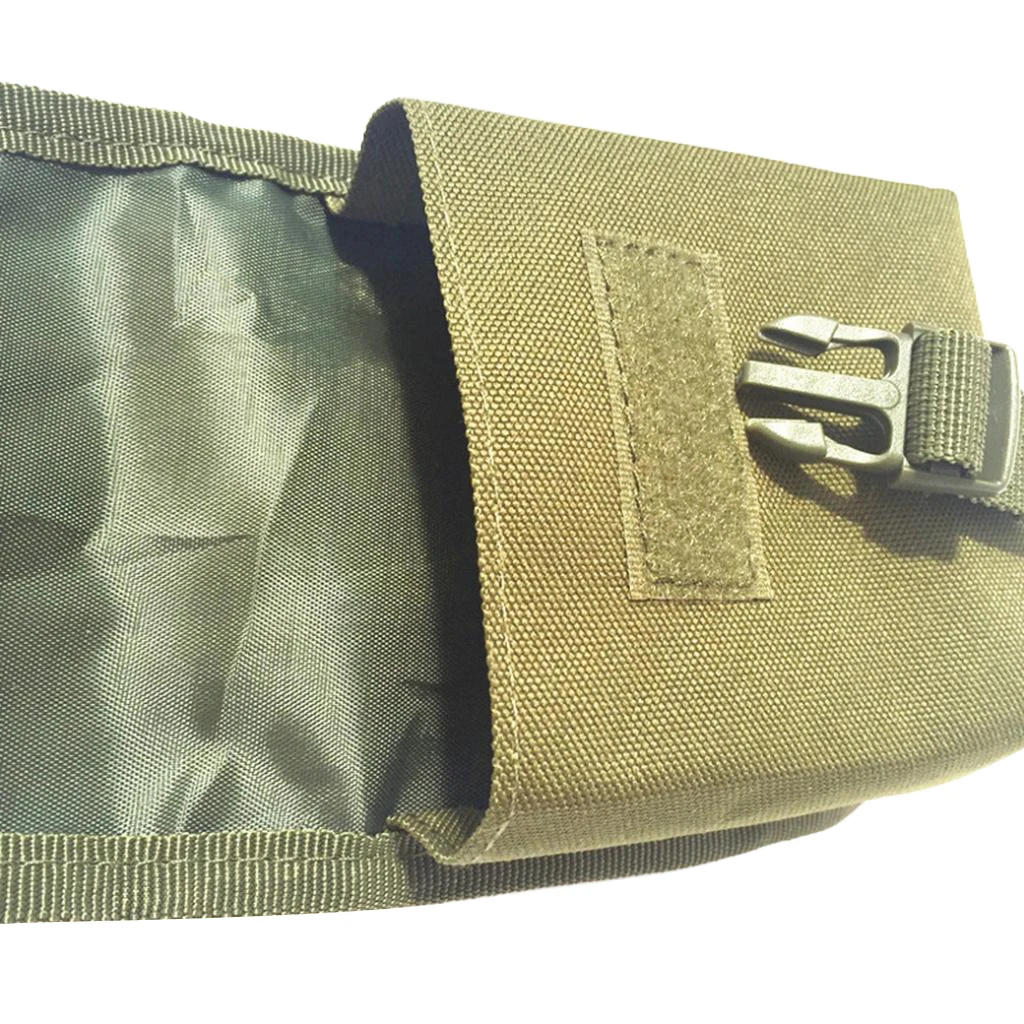 1 Pcs Durable Spare Scuba Diving Weight Belt Pocket Pouch with Buckle 600D Nylon Underwater Diving Accessories Army Green