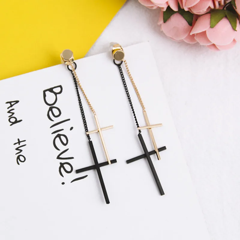 New Design Personality Double Cross Long Drop Dangle Earrings for Women Fashion Lady Girls Statement Jewelry Wholesale 5A4015
New Design Personality Double Cross Long Drop Dangle Earrings for Women Fashion Lady Girls Statement Jewelry Wholesale 5A4015