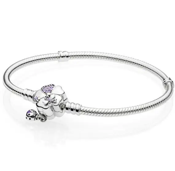 Authentic 925 Sterling Silver Wildflower Meadow Floral Clasp Snake Chain Pandora Bracelet Bangle Fit Bead Charm Diy Jewelry
Authentic 925 Sterling Silver Wildflower Meadow Floral Clasp Snake Chain Pandora Bracelet Bangle Fit Bead Charm Diy Jewelry