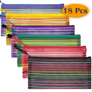 Hot sale 18 Pcs Zipper Mesh Pouch for Cosmetic Makeup Office Supplies and Travel Accessories 
Hot sale 18 Pcs Zipper Mesh Pouch for Cosmetic Makeup Office Supplies and Travel Accessories