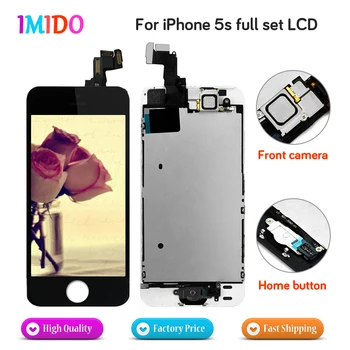 20pcs Best Quality Full Set LCD Display For iPhone 5S Home button+Front camera LCD display Touch screen Digitizer Assembly
20pcs Best Quality Full Set LCD Display For iPhone 5S Home button+Front camera LCD display Touch screen Digitizer Assembly