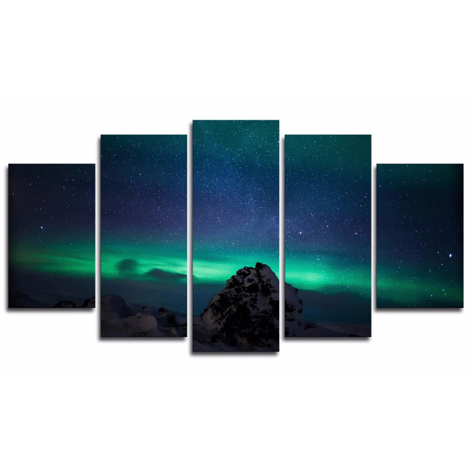 For Living Room Modern HD Printed Pictures 5 PiecePcs Northern Lights Scenery Wall Art Home Decor Frame Canvas Painting Poster
For Living Room Modern HD Printed Pictures 5 PiecePcs Northern Lights Scenery Wall Art Home Decor Frame Canvas Painting Poster