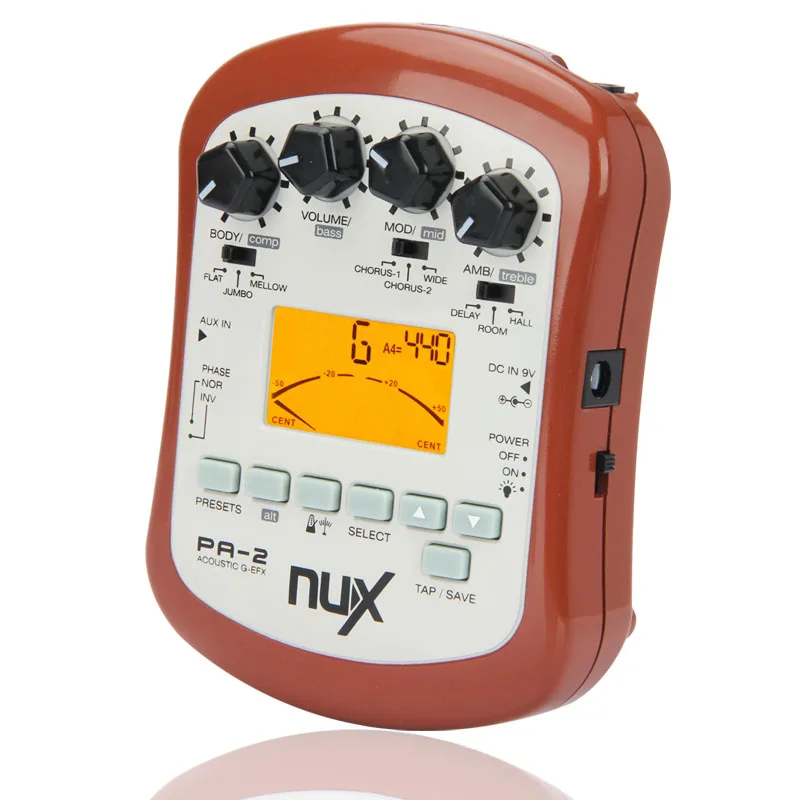 NUX PA-2 Acoustic Guitar Effect 18 Types of Preset Two Tuning Modes EFX Portable Guitar Parts Accessories pedaleira de guitarra
NUX PA-2 Acoustic Guitar Effect 18 Types of Preset Two Tuning Modes EFX Portable Guitar Parts Accessories pedaleira de guitarra