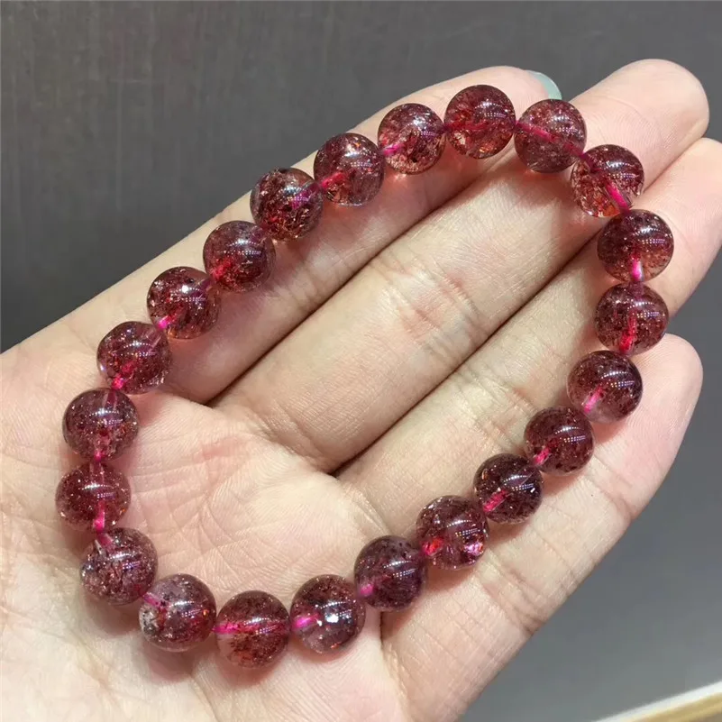 7.9mm Natural Lepidocrocite Quartz Crystal Bracelet Woman Man Love Gift Round Beads Gift Stretch Lucky Gemstone Jewelry
7.9mm Natural Lepidocrocite Quartz Crystal Bracelet Woman Man Love Gift Round Beads Gift Stretch Lucky Gemstone Jewelry