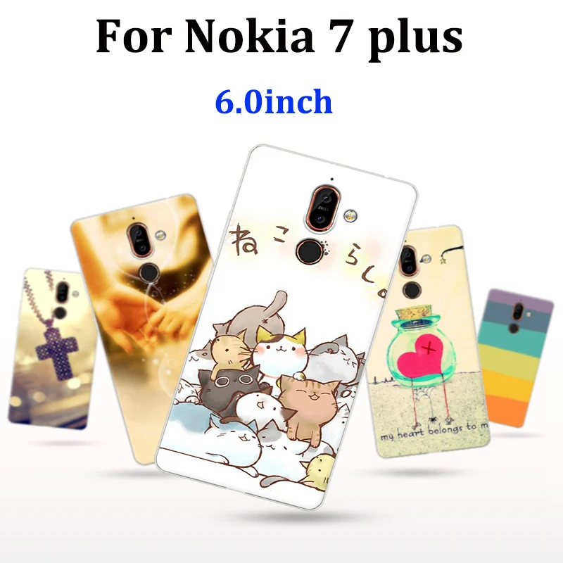 Чехол для Nokia 7 plus милый мультяшный мягкий чехол телефона Nokia7 защитный TA-1062 чехлы |