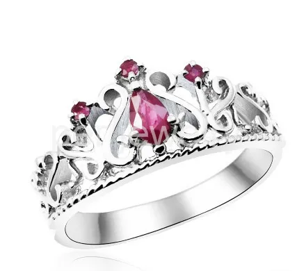 Natural ruby ring Per Jewelry 925 sterling silver Natural and real ruby Crown rings 0.5CT*1pc,0.05ct*3pcs gems #A002
Natural ruby ring Per Jewelry 925 sterling silver Natural and real ruby Crown rings 0.5CT*1pc,0.05ct*3pcs gems #A002